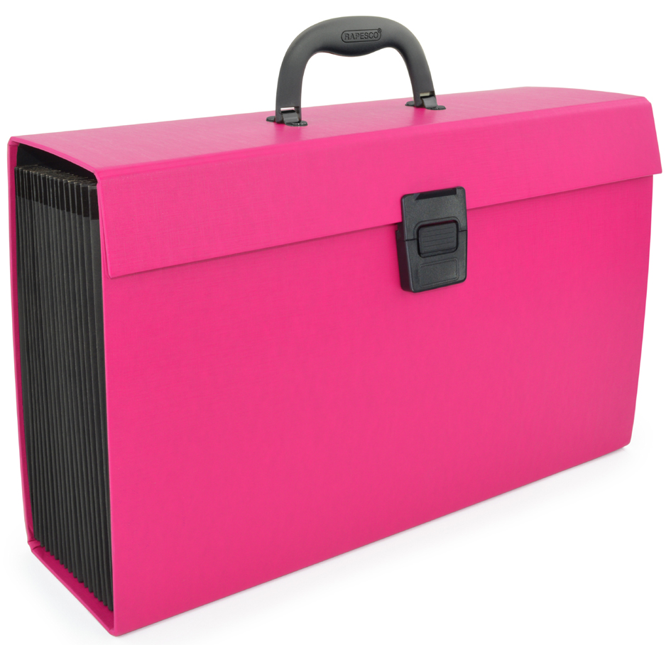 RAPESCO Fächertasche, DIN A4, 19 Fächer, pink von Rapesco