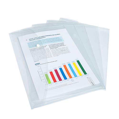 Rapesco 0695 Transparente Dokumentenmappe mit Druckknopf, Foolscap / A4+ Format, Transparent, 5 Stück Rapesco 0695 Transparente Dokumentenmappe mit Druckknopf, Foolscap / A4+ Format, Transparent, 5 Stück von Rapesco