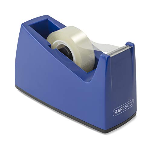 Rapesco 0774 300 Klebebandspender mit 25 mm Kern, Klebeband Nicht Enthalten, Blau von Rapesco