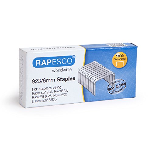 Rapesco 1235 923/6 mm, Typ 23 verzinkte Heftklammern, 1000 Stück Rapesco 1235 923/6 mm, Typ 23 verzinkte Heftklammern, 1000 Stück von Rapesco