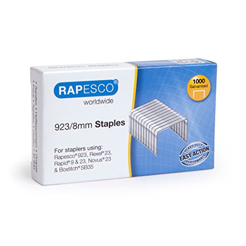 Rapesco 1236 923/8mm, Typ 23 verzinkte Heftklammern, 1000 Stück von Rapesco
