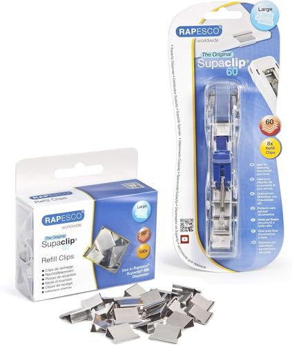 Rapesco 1300A Supaclip 60 Set, Spender und 100 Stück Edelstahl-Nachfüllklammern Rapesco 1300A Supaclip 60 Set, Spender und 100 Stück Edelstahl-Nachfüllklammern von Rapesco