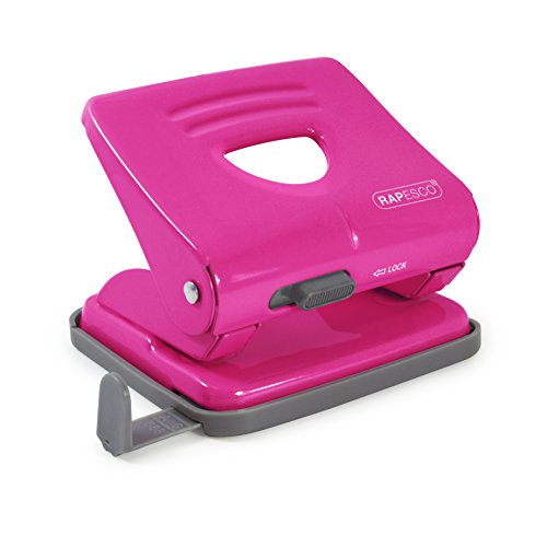 Rapesco 1360 825 2-fach-Metalllocher, 25 Blatt Stanzkapazität, Fuchsia von Rapesco