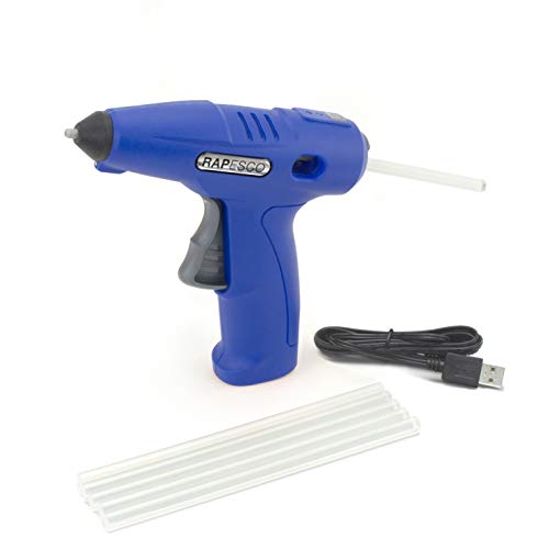 Rapesco 1567 G4-7 schnurlose elektrische Heißklebepistole mit integriertem 4V Li-Ionen-Akku und 6 Stück Klebesticks, Dunkelblau Rapesco 1567 G4-7 schnurlose elektrische Heißklebepistole mit integriertem 4V Li-Ionen-Akku und 6 Stück Klebesticks, Dunkelblau von Rapesco