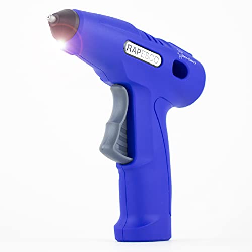 Rapesco 1635 Germ-Savvy Antibakteriell, Kabellose Heißklebepistole G4-7 USB mit 4V Lithium-Ionen-Akku, Blau von Rapesco