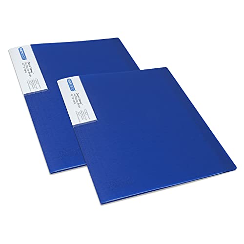 Rapesco 1675 Germ-Savvy Antibakteriell, A4-Präsentationsmappe mit 40 Folien, Blau, Packung mit 2 Mappen von Rapesco