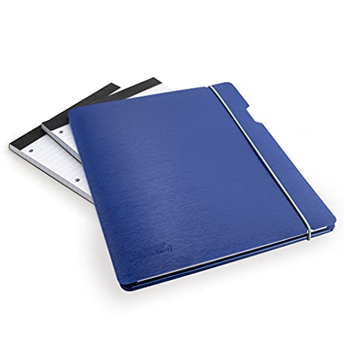 Rapesco 1685 Notizblockmappe und 3 FSC-Zertifizierten Nachfüll-Blöcken mit 160 Blatt, A4, Blau von Rapesco