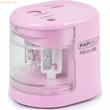 Rapesco Anpitzer PS12-USB elektrisch rosa Rapesco Anpitzer PS12-USB elektrisch rosa von Rapesco