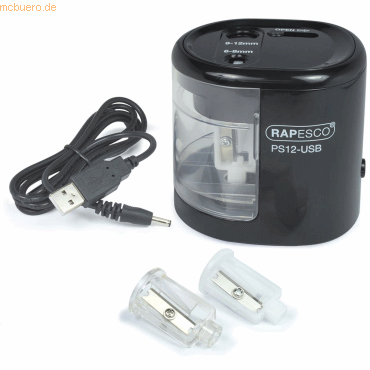 Rapesco Anspitzer PS12-USB elektrisch schwarz Rapesco Anspitzer PS12-USB elektrisch schwarz von Rapesco