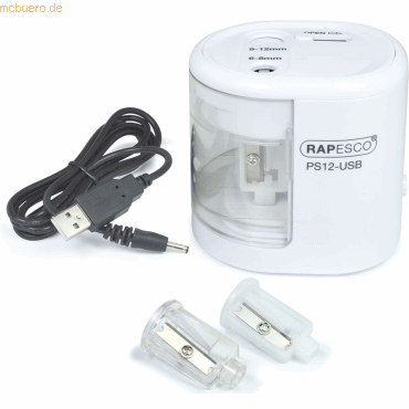 Rapesco Anspitzer PS12-USB elektrisch weiß von Rapesco