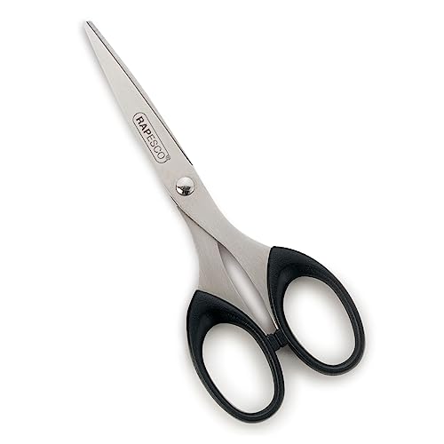 Rapesco CS6RY0B1 Essential 16cm Edelstahlschere, Schwarz von Rapesco