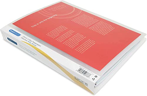 Rapesco Executive Präsentations-Ringbuch, extra stark, Polypropylen, A4, 25 mm, transparent von Rapesco