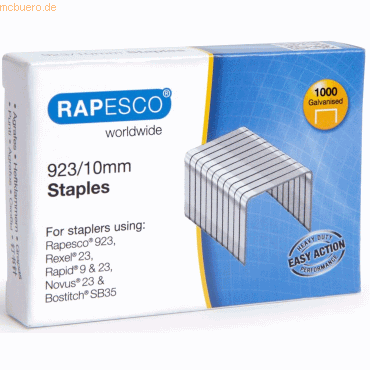 Rapesco Heftklammern 923/10mm VE=1000 Stück von Rapesco