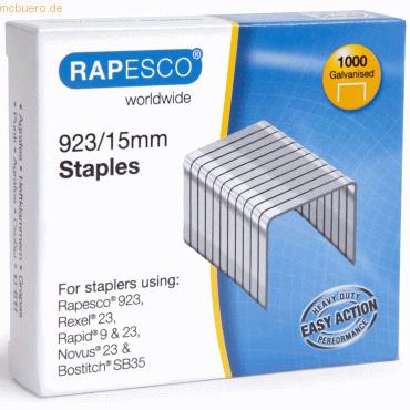 Rapesco Heftklammern 923/15mm VE=1000 Stück von Rapesco