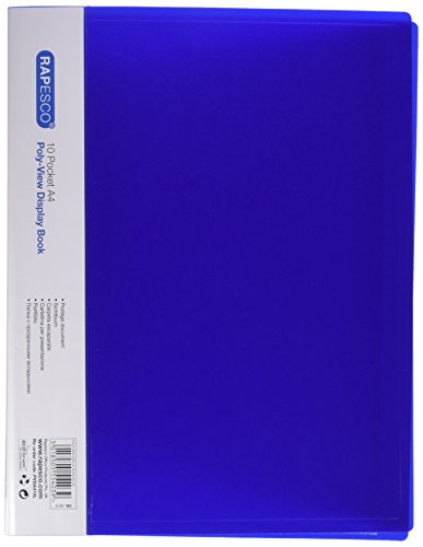 Rapesco PVDA410L 10-Hüllen-Mehrfach-Sichtbuch, A4, Blau von Rapesco