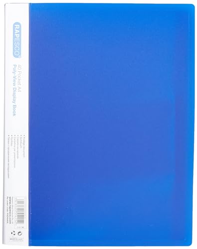 Rapesco PVDA440L 40-Hüllen-Mehrfach-Sichtbuch, A4, Blau von Rapesco