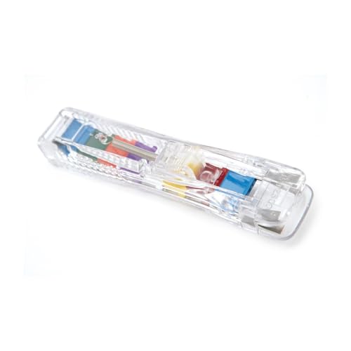 Rapesco RC4025MC Supaclip 40 durchsichtiger Spender und 25 Stück Nachfüllklammern in Sortierte Farben von Rapesco