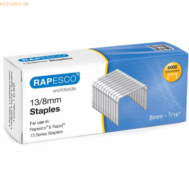 Rapesco Tackerklammern 13/8mm VE=5000 Stück von Rapesco