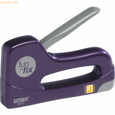 10 x Rapid Handtacker Fun to Fix M10Y Blisterverpackung violett von Rapid
