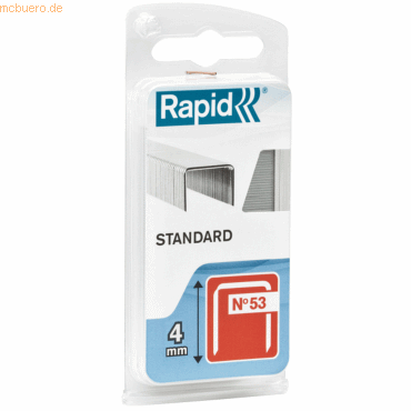 5 x Rapid Heftklammern 53/4mm verzinkt Blisterverpackung VE=1600 Stück 5 x Rapid Heftklammern 53/4mm verzinkt Blisterverpackung VE=1600 Stück von Rapid