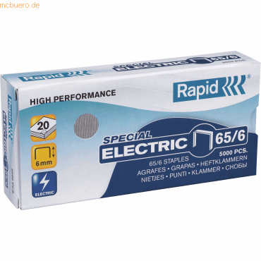 5 x Rapid Heftklammern 65/6 Strong verzinkt VE=5000 Stück 5 x Rapid Heftklammern 65/6 Strong verzinkt VE=5000 Stück von Rapid