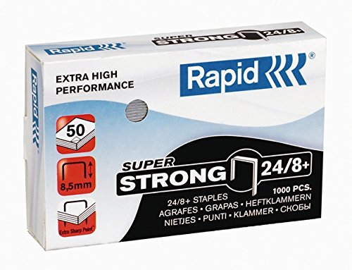 Rapid® Heftklammer, 24/8+, verzinkt (1.000 Stück), Sie erhalten 1 Packung á 1000 Stück von Rapid