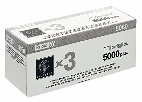 Rapid 20993701 Heftklammer-Kassette 5080, für elektrisches Heftgerät 5080e, 3x5000 Stück von Rapid