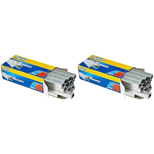 Rapid 24860100 Heftklammern 24/8+mm Super Strong, verzinkt, 5000 Stück (Packung mit 2) von Rapid