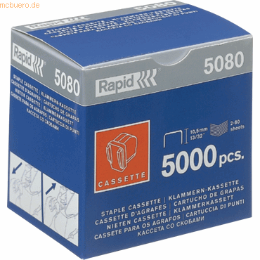 Rapid Heftklammerkassette für Elektrohefter Rapid 5080E VE=5000 Stück von Rapid