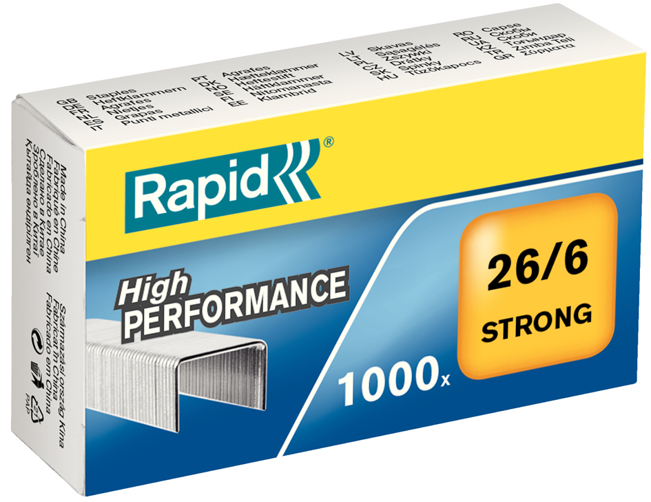 Rapid Heftklammern Strong 26/6, verzinkt von Rapid