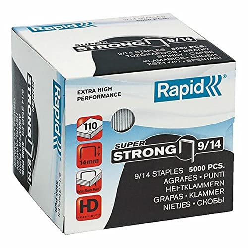 Rapid R9 / R49 Heftklammern 9/14 (Schenklänge 14 mm) 5000 Stück von Rapid