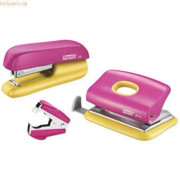 Rapid Schreibtisch-Set Heftgerät F5, Locher FC10, Enthefter C2 pink/ge Rapid Schreibtisch-Set Heftgerät F5, Locher FC10, Enthefter C2 pink/ge von Rapid