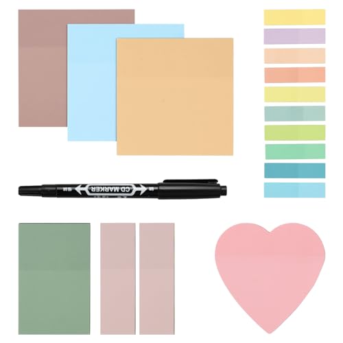 Rapidbok 550 Transparente Haftnotizen Set mit Klebezettel Klein, Bunt Sticky Notes, Selbstklebende Durchsichtige Sticky Notes für Notizzettel Seitenmarkierung Büro Schule Rapidbok 550 Transparente Haftnotizen Set mit Klebezettel Klein, Bunt Sticky Notes, Selbstklebende Durchsichtige Sticky Notes für Notizzettel Seitenmarkierung Büro Schule von Rapidbok