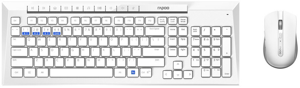 8200M Kabelloses Tastatur-Set weiß von Rapoo