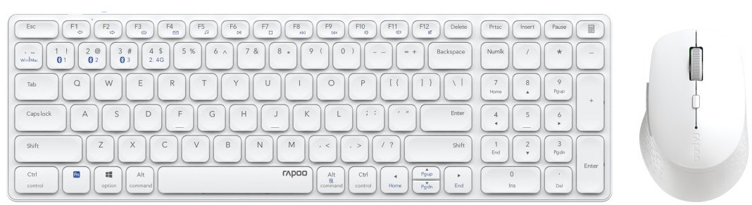 9700M Set (DE) Kabelloses Tastatur-Set weiß von Rapoo