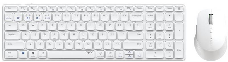 9700M Set (DE) Kabelloses Tastatur-Set weiß von Rapoo