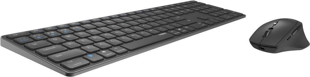 Hama 9800M Tastatur Maus enthalten QWERTY Deutsch Grau (00217389) von Rapoo