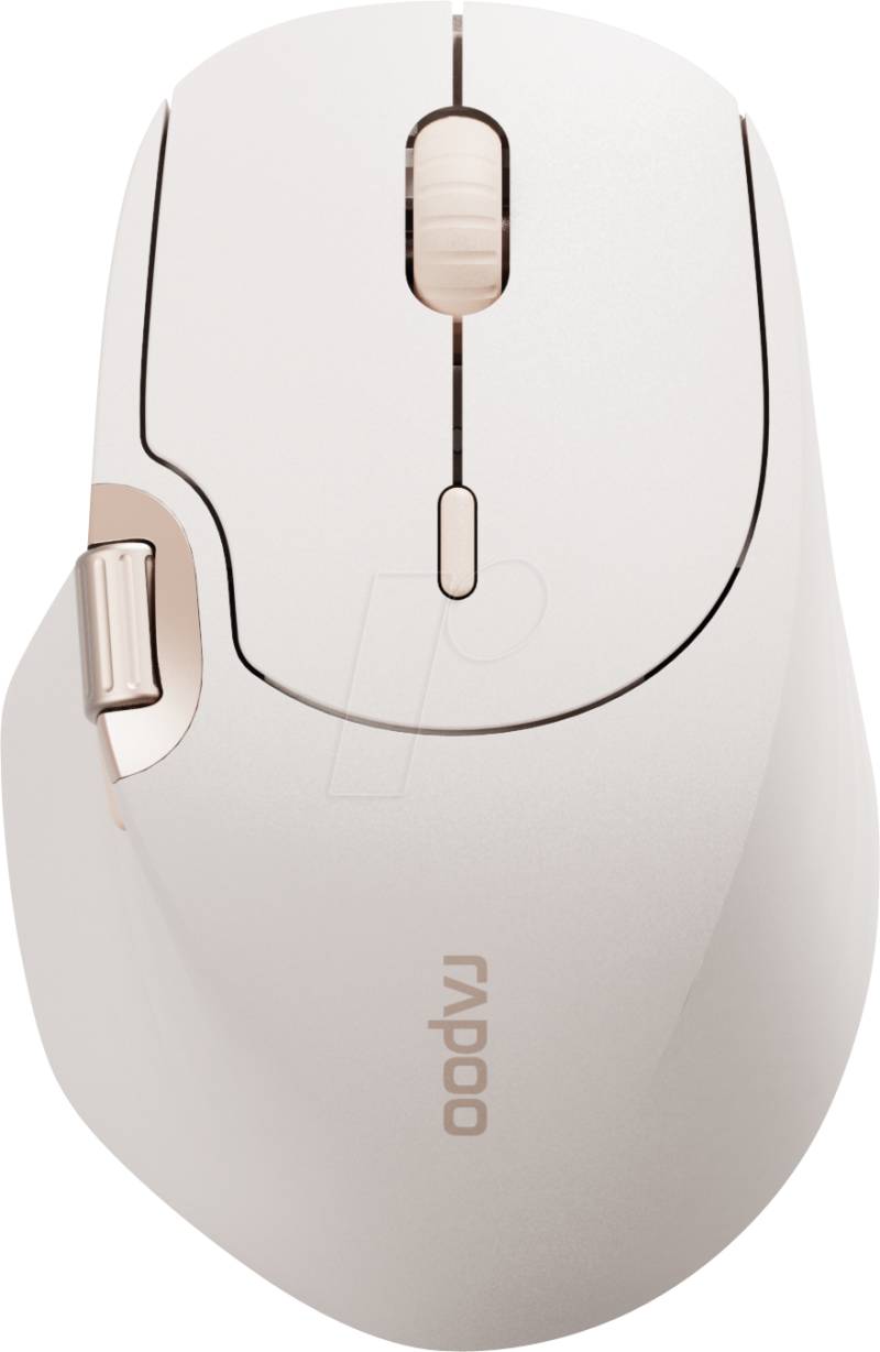 RAPOO MT560 WS - Maus (Mouse), Bluetooth/Funk, weiß/braun von Rapoo