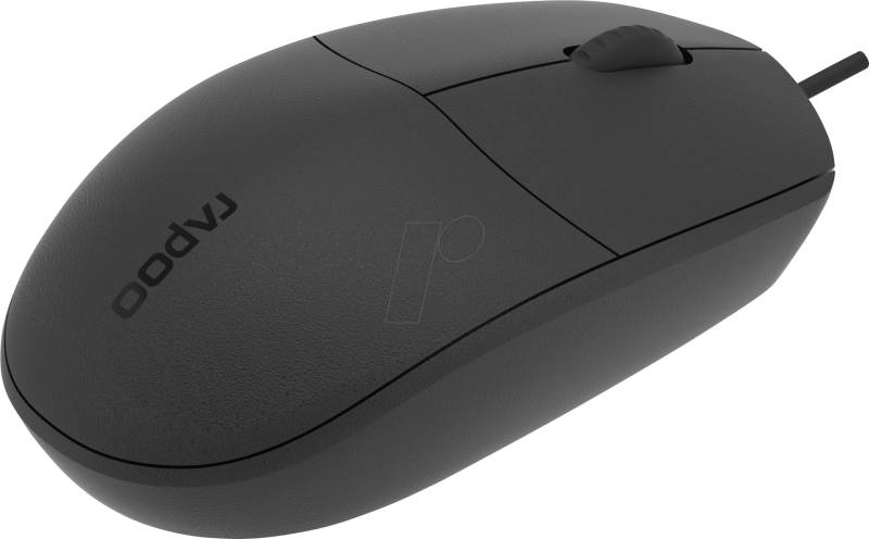 RAPOO N100 SW - Maus (Mouse), Kabel, USB, schwarz von Rapoo