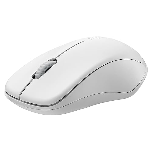 Rapoo 1680 Silent kabellose Maus Wireless Mouse 2.4 GHz Computermaus 1000 DPI Sensor 12 Monate Batterielaufzeit ergonomisch für PC & Mac - weiß von Rapoo