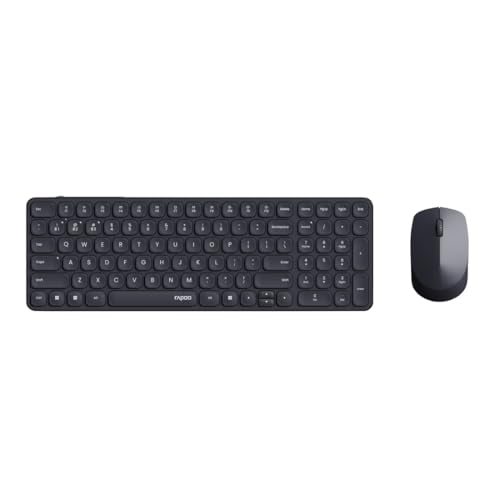 Rapoo 9310M kabelloses Tastatur-Maus Set Wireless Deskset 2400 DPI Sensor bis zu 12 Monate Batterielaufzeit flaches Aluminium Design DE-Layout QWERTZ PC & Mac - schwarz Rapoo 9310M kabelloses Tastatur-Maus Set Wireless Deskset 2400 DPI Sensor bis zu 12 Monate Batterielaufzeit flaches Aluminium Design DE-Layout QWERTZ PC & Mac - schwarz von Rapoo