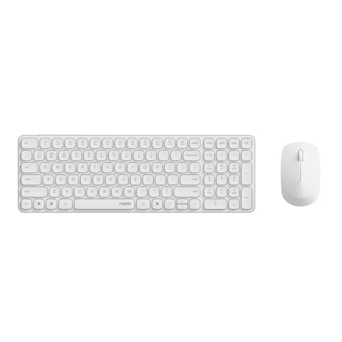 Rapoo 9310M kabelloses Tastatur-Maus Set Wireless Deskset 2400 DPI Sensor bis zu 12 Monate Batterielaufzeit flaches Aluminium Design DE-Layout QWERTZ PC & Mac - weiß Rapoo 9310M kabelloses Tastatur-Maus Set Wireless Deskset 2400 DPI Sensor bis zu 12 Monate Batterielaufzeit flaches Aluminium Design DE-Layout QWERTZ PC & Mac - weiß von Rapoo