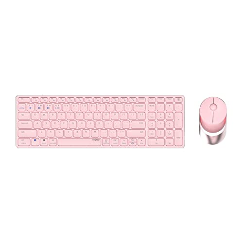 Rapoo 9750M kabelloses Tastatur-Maus Set Wireless Deskset 1600 DPI Sensor wiederaufladbarer Akku flaches Aluminium Design DE-Layout QWERTZ PC & Mac - pink Rapoo 9750M kabelloses Tastatur-Maus Set Wireless Deskset 1600 DPI Sensor wiederaufladbarer Akku flaches Aluminium Design DE-Layout QWERTZ PC & Mac - pink von Rapoo
