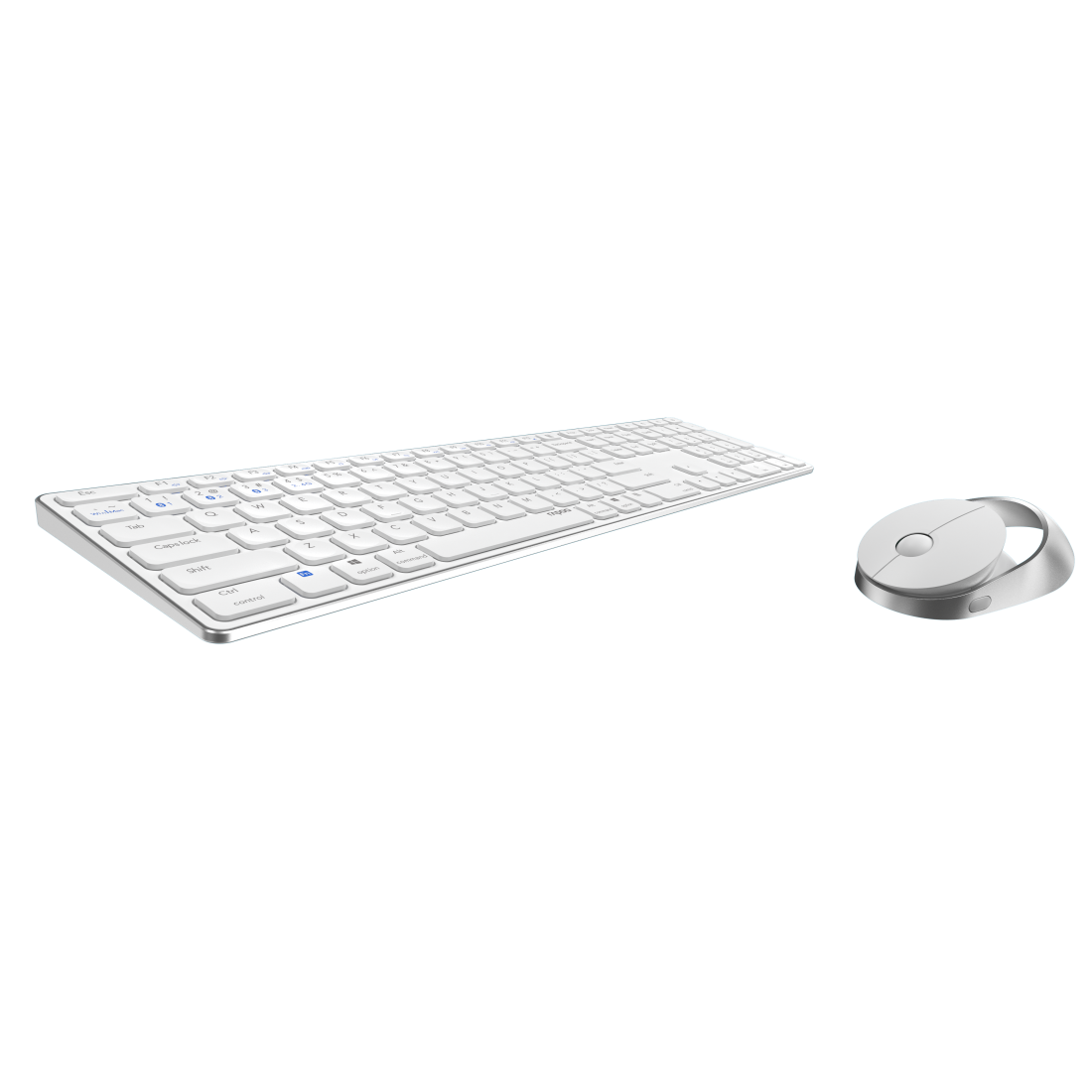 Rapoo 9850M Tastatur Maus enthalten RF Wireless + Bluetooth QWERTZ Deutsch Weiß (00215385) von Rapoo
