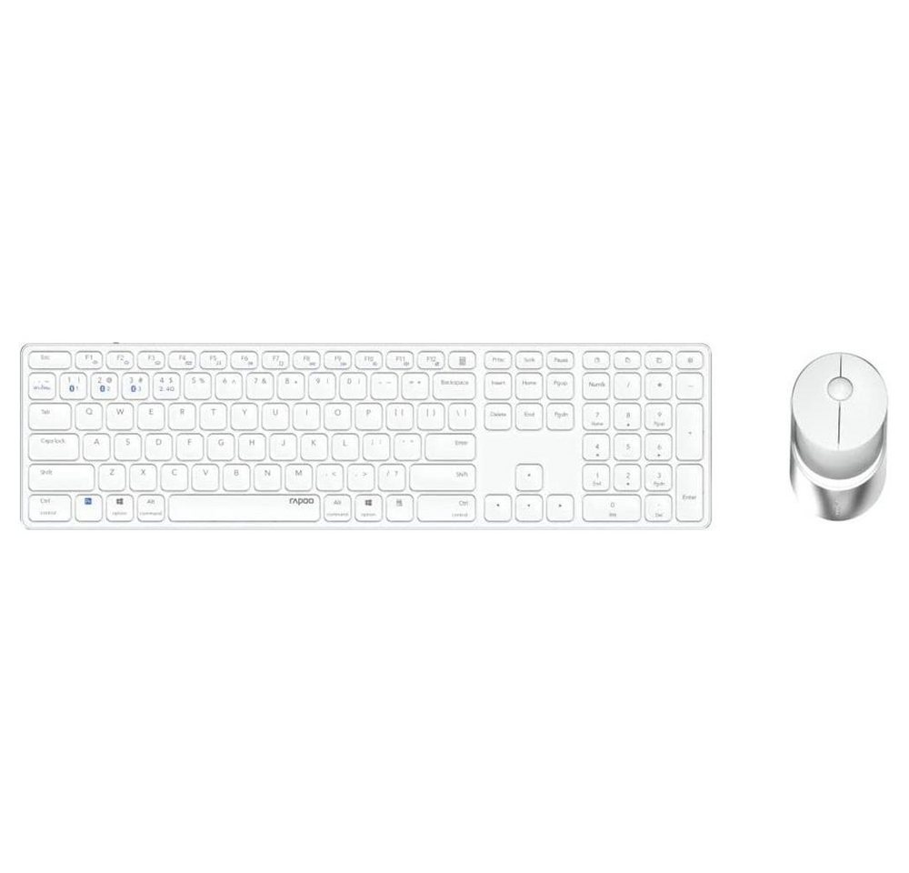 Rapoo 9850M Tastatur- und Maus-Set, kabellos flaches Aluminium Design DE-Layout QWERTZ Rapoo 9850M Tastatur- und Maus-Set, kabellos flaches Aluminium Design DE-Layout QWERTZ von Rapoo