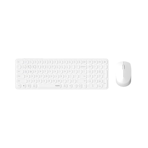 Rapoo Bluetooth Tastatur Maus Set Kabellos 9710M QWERTZ Wireless Computertastatur Mouse Schnurlos Funktastatur mit Aluminium Basis Multi Devices PC Wiederaufladbar Weiß Rapoo Bluetooth Tastatur Maus Set Kabellos 9710M QWERTZ Wireless Computertastatur Mouse Schnurlos Funktastatur mit Aluminium Basis Multi Devices PC Wiederaufladbar Weiß von Rapoo