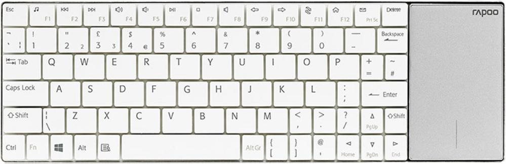 Rapoo E2710 - Tastatur - mit Touchpad - kabellos - 2.4 GHz - weiß Rapoo E2710 - Tastatur - mit Touchpad - kabellos - 2.4 GHz - weiß von Rapoo