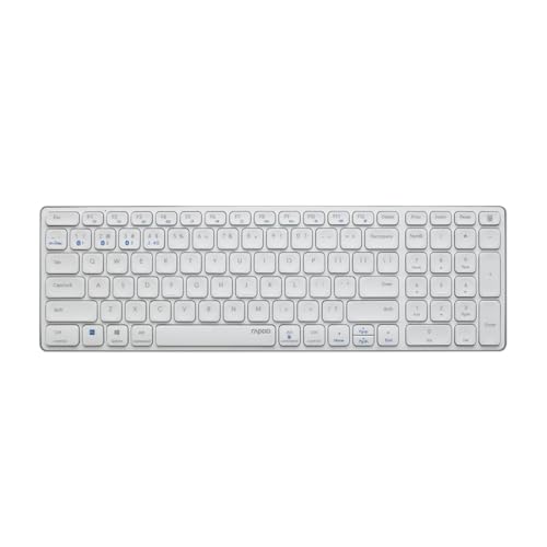 Rapoo E9700M kabellose Tastatur wireless Keyboard flaches Aluminium Design umweltfreundlicher wiederaufladbarer Akku DE-Layout QWERTZ PC & Mac - weiß Rapoo E9700M kabellose Tastatur wireless Keyboard flaches Aluminium Design umweltfreundlicher wiederaufladbarer Akku DE-Layout QWERTZ PC & Mac - weiß von Rapoo