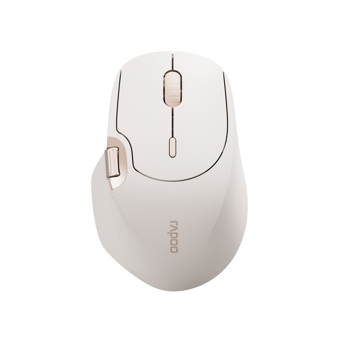 Rapoo Kabellose Multi-Mode-Maus "MT560", Beige Bluetooth, kabellos (Dongle), hochauflösender 4000 Dpi-Sensor, Bis zu 10 m Reichweite von Rapoo