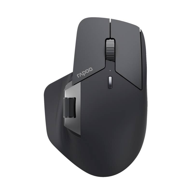 Rapoo Kabellose Multi-Mode-Maus "MT760L", Grauschwarz Bluetooth 4.0/5.0, kabellos (Dongle), hochauflösender 4000 Dpi-Sensor, Bis zu 10 m Reichweite, p von Rapoo